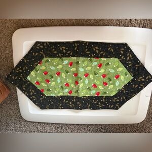 Green and Black Table Runner